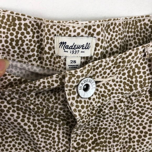 Madewell Spots Safari Cut Off Shorts 28 - Picture 4 of 6